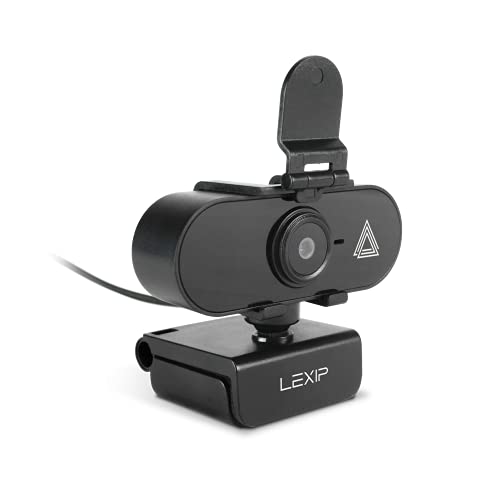 Lexip CA20, USB Webcam Full HD 1080 P mit Noise Cancelling Mikrofon, mit drehbarem Clip für PCs, Laptops, für Videoanrufe, Konferenzen, Spiele, Streaming