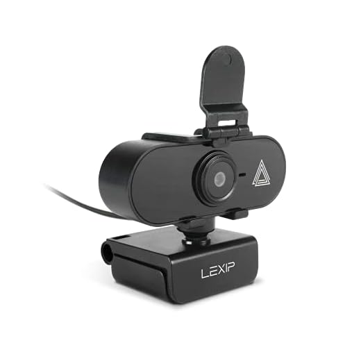 Lexip CA20, USB Webcam Full HD 1080 P mit Noise Cancelling Mikrofon, mit drehbarem Clip für PCs, Laptops, für Videoanrufe, Konferenzen, Spiele, Streaming