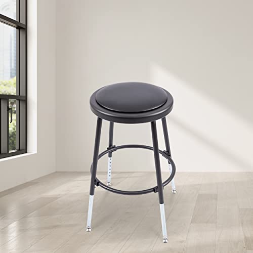 Image of Stand Up Desk Store Stackable Adjustable-Height Classroom Office Workstation Stool (Black)