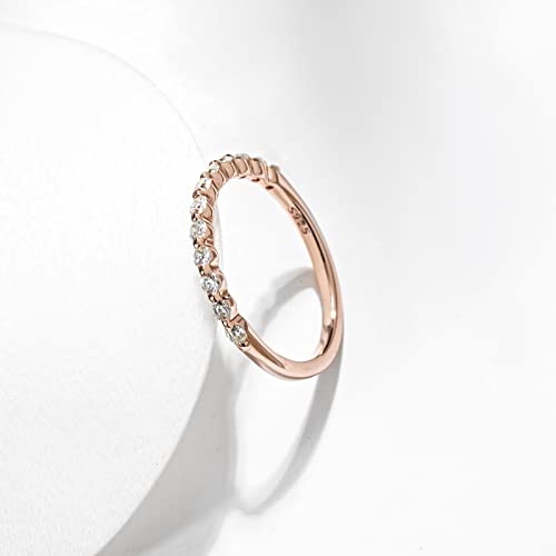 CHASKI Moissanite Rings Womens Engagement Ring Wedding Band 0.36 Ct G H Color Sterling Silver Eternity Bridal Jewelry Gift Platinum Gold Plated3