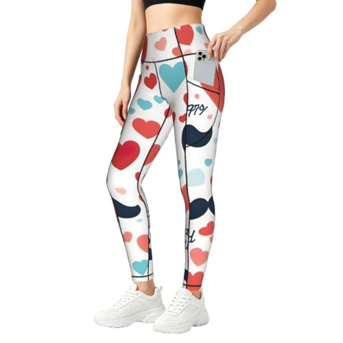 Leggings con estampado de amor y papá mallas cómodas sin roces