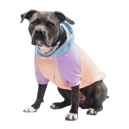 Spark Paws Hunde Kapuzenpullover – Premium-Qualität, butterweich, hervorragender Komfort und Passform, beruhigende Fleece-Innenseite, geeignet für alle Rassen - Cotton Candy - 3XL