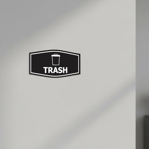 Fancy Trash Sign Bleu petit modèle pour le tri sélectif de la cuisine - 7