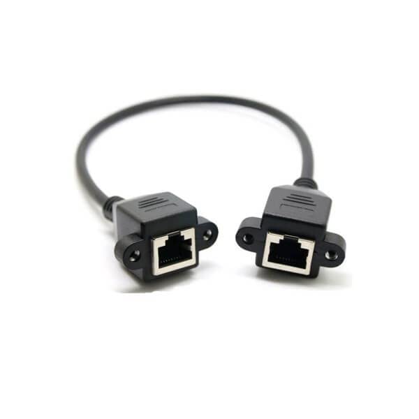 Female to Female RJ45 Cable Length Cat5e 8P8C Ethernet Network 0.6Meter