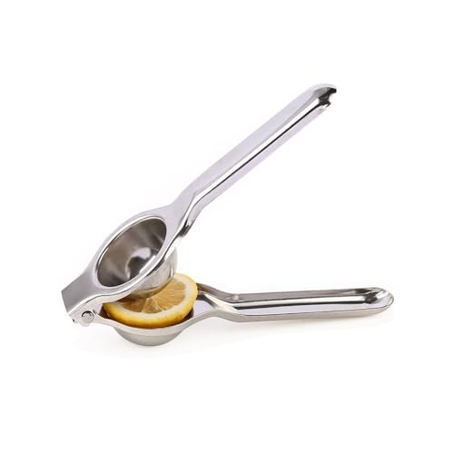SKY-TOUCH Premium Stainless Steel Lemon Squeezer Heavy Duty Metal Citrus Juicer for Lemons & Limes Ergonomic Handheld Manual Press Easy to Clean & Rust Resistant Durable Kitchen Bar Tool
