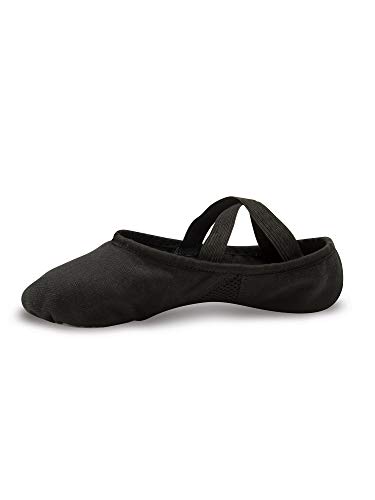 Danshuz Girls Black Canvas Upper Stretch Split Sole Ballet Shoes 13.5 Kids