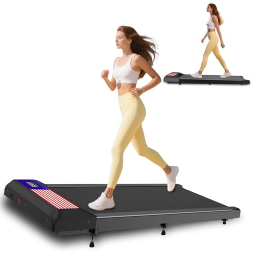 Image of Under Desk Treadmill, Walking Treadmill Pad, 2.5 HP 265 Lbs Low Noise Walking Pad Incline LED Display with Remote Control Walking Jogging Running Machine, Treadmills for Home and Office