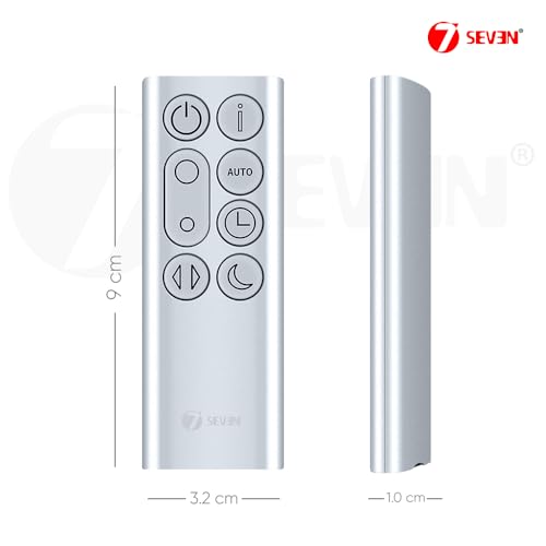 Image of 7SEVEN Compatible Dyson Fan Remote for TP05 & PH01 | Pure Hot + Cool Air Purifier Heater Fan | Heat & Cool Function | Non-Magnetic Housing | CR2032 Battery | Match Keys Exactly with Existing Remote
