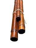 Pack of 3 Bamboo Sticks - 6 Feet Long Natural Thick Bamboo Poles - 1.5 in Diameter - Garden Stakes (Brown)