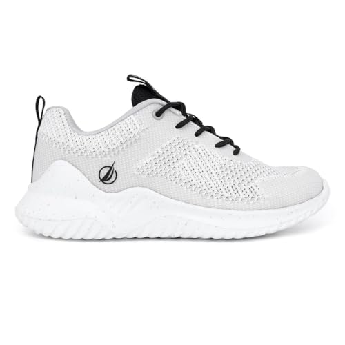 Image of Nautica Women's Casual Fashion Sneakers - Comfortable Walking Shoes with Knit Upper and Cushioned Support