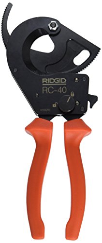 RIDGID 54288 Modelo RC-40 Cortador de cables de trinquete manual, Cortador de cables de 240 mm para cobre y aluminio de hasta 40 mm de diámetro (con aislamiento)