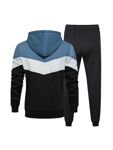 Lavnis Men's Tracksuits Sweatsuits for Men Hoodie Athletic Track Suits 2 Piece Set Casual Hooded Outfits2