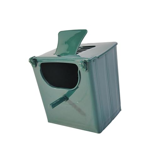 KQFCAZRE 鳥類 オウム 飼育箱 巣箱 吊り下げ式 多機能 安定 インコケージ オウムハウス 小中型動物 カナリア用, 緑