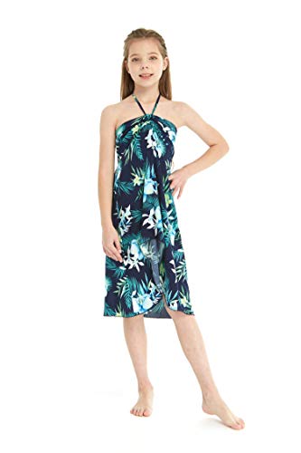 Image of Family Matching Hawaiian Clothes, Orchid Breeze Navy | Lightweight 100% rayon • Family matching outfits • Beach vacations • Luaus • Cruises • Family photos