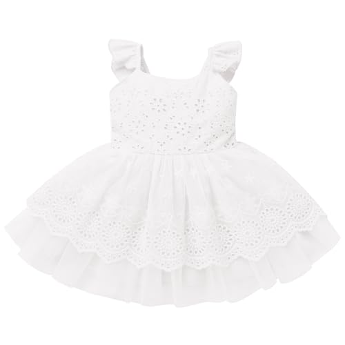 ODASDO Easter Dresses for Toddler Girls Baby Birthday Photoshoot Eyelet Lace Wedding Pageant Party Formal Princess Dress3