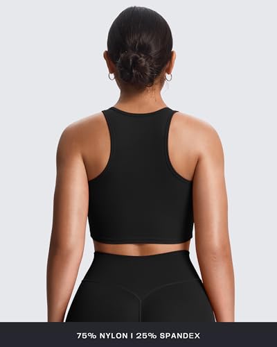 Aoxjox Women's Workout Sleeveless Tank Tops Crew Neck Racer Back Baby Tee Breathable Without Padded Gym Yoga Crop Top3