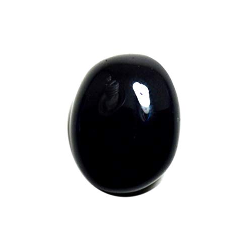 Onyx noir pierre fine de protection Haqiq ovale de 3,86 carats