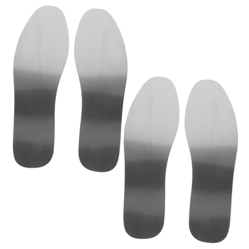 TOVINANNA 2 pares Plantillas Metálicas de Acero Inoxidable Antiperforación para Resistentes Finas y Antideslizantes para Calzado de Trabajo y Seguridad
