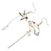 Holibanna 1 Paire Boucles doreilles de Ventilateur Chinois Boucles doreilles Grue Boucles doreilles asymétriques Boucles doreilles asymétriques