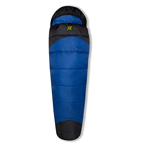 ROCKSPORT Sleeping Bag Camp Lite +10°C to +20°C,Lightweight Camping Sleep Bag for Indoors & Outdoors (Grey-Blue)