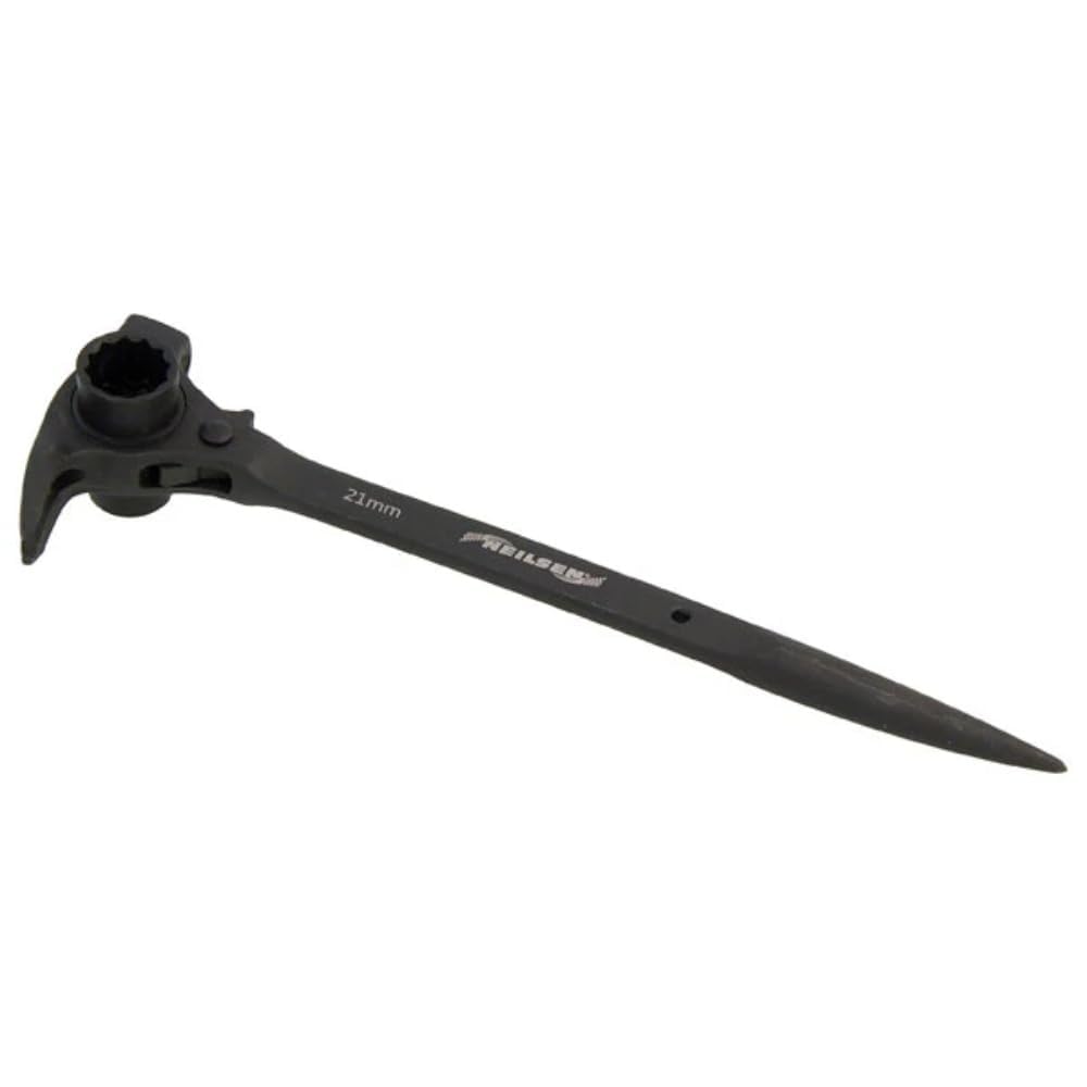 Neilsen 19mm & 21mm Ratchet Scaffolding Wrench 24 Tooth Chrome Vanadium