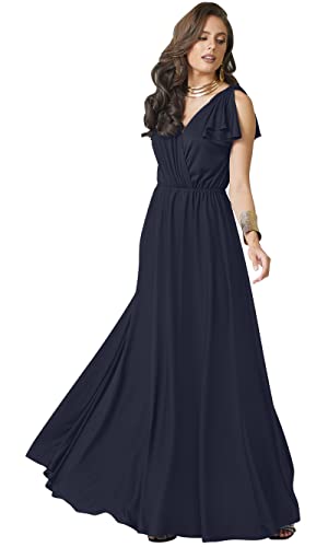 Image of KOH KOH Womens Long Sleeveless Bridesmaid Wedding Guest Prom Maxi Dress