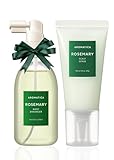 AROMATICA Rosemary Root Enhancer And Scalp Scrub Korean Hair Care Set - Rosemary Water Spray and Scalp Exfoliator for Dry Scalp Treatment, Refresh Your Hair with Rosemary Oil Scalp Care, Holiday gifts