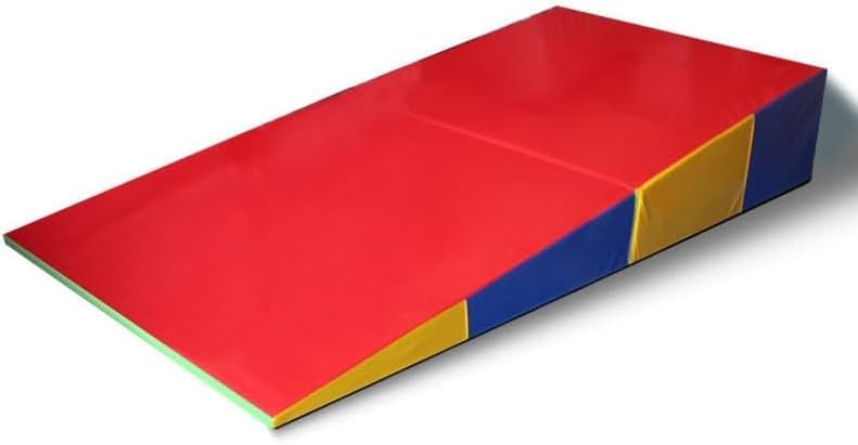 Folding Wedge Mat - Incline Gymnastics Mat for Cheerleading, Martial Arts, Dance, Yoga & Stretch Training, Ideal for Kids & Adults, 180x90x40cm