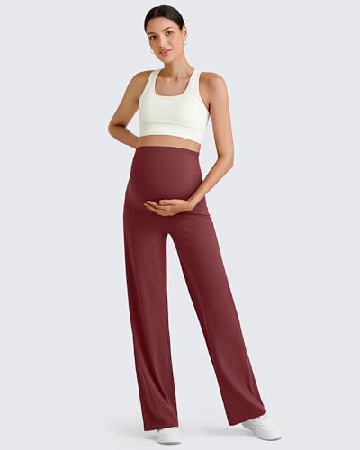 Image of G4Free Women's Maternity BareFeel Wide Leg Yoga Pants
