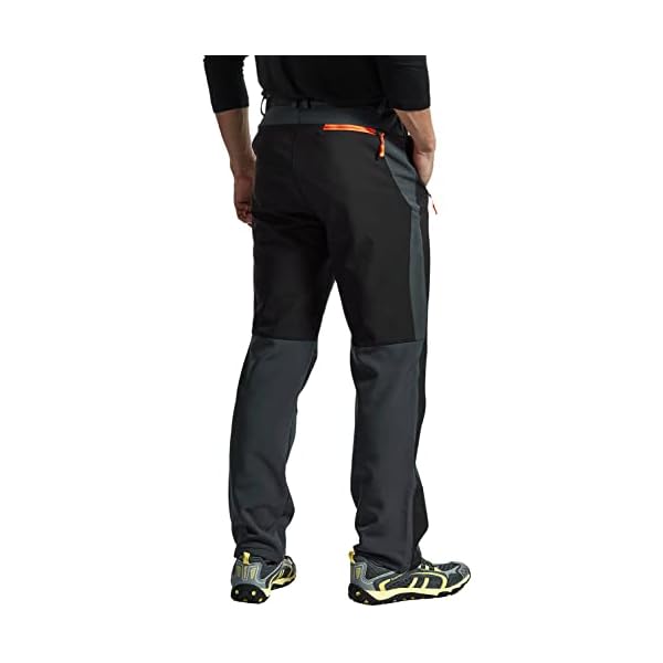 JHMORP Men's Snow Ski Pants Waterproof Softshell Insulated Fleece Lined Winter Work Fishing Outdoor Hiking Pants with Belt (Cool Gray,CA L) - Image 5