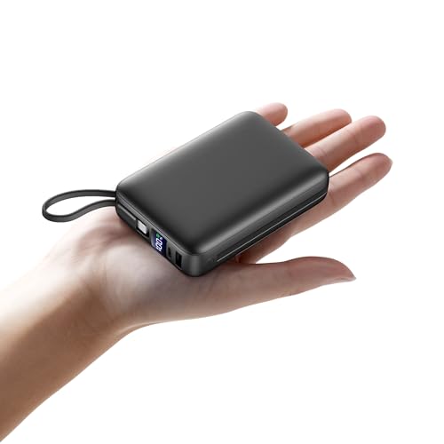 Power Bank, 26800mAh Caricatore Portatile, Ricarica Rapida Powerbank con 2 Porte e 2 Cavi, Batteria...