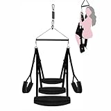 GAOLUWAN Sex Swing Ceiling Adult BDSM Bondage 360 Spinning Indoor Swing Sex Toys Furniture for Bedroom for Adults Couples with Steel Triangle Frame Heavy Duty Holds Up to 800LBS Adjustable Sweatshirt