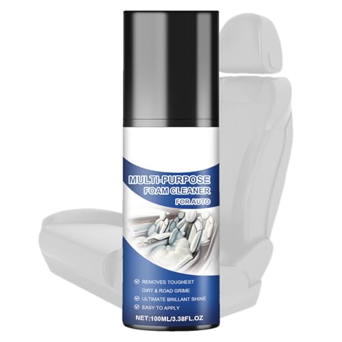 Genérico Limpiador Pulidor de Interior del Coche,100 ml Multifuncional Eficaz - Espuma de Limpieza Interior para Coche,para Protección Higiénica Detallado de Garaje Mantenimiento y Cuidado