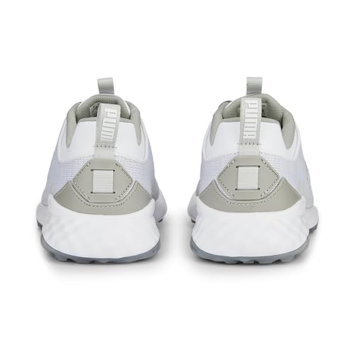 Image of Puma Men's Fusion Pro Golf Shoes, 23 Fall Winter Color Puma White /Puma Silver /Flat Light Grey (377041) (05), 8.5