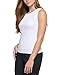 Calvin Klein Women's Sleeveless High Neck Suiting Blouse, White, 8