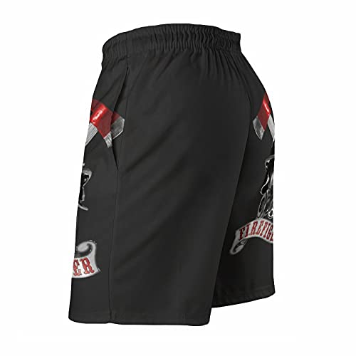 Firefighter First in Last Out Men's Summer Quick Dry Swim Trunks Casual Board Shorts Beachwear for Boys Men2