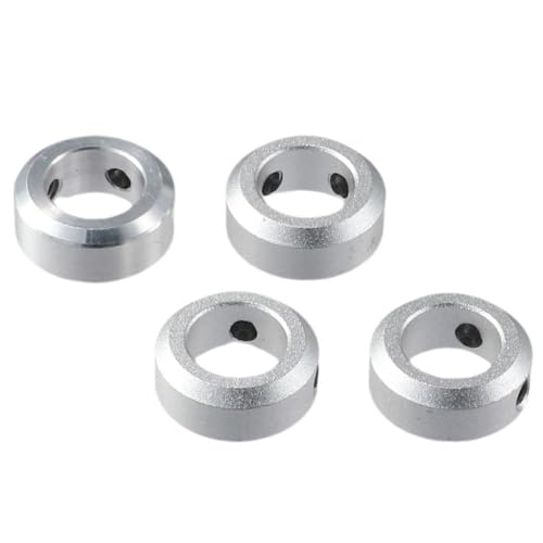 HOBBYIN 4 Piece Screw Shaft Collars,Bore Shaft Collars, One Piece Design Bore Aluminum alloolid Collar Inside Dia for Dolly Wheel Handtruck Tire