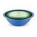 Price comparison product image Colourful 6PC Nesting Plastic Mixing Bowls Set with Easy Grip Handles: 5.7L, 3.8L, 2.4L, 1.4L, 710ml & 295ml - Style 1