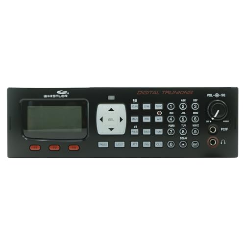 Image of Whistler WS1065 Digital Trunking Desktop Scanner - Programmable Police /Fire Radio with Backlit Display, 1800 Memory Channels, and V-Scanner Technology - Black