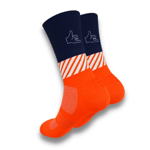 Calcetines Running Divertidos 100% Técnicos, transpirables, compresivos, anatómicos, termorregulador, talón, puntera y metatarso reforzados, perfectos para running, trail, trekking, ciclismo