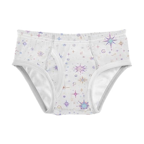 KLL Silver Glitter Pattern Shiny Sparkles Toddler Boys Pure Cotton Underwear Cute Children Panties