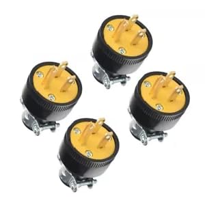 4 Pc 3-Prong Male Electrical Plug Heavy Duty Extension Cord Groundedcompatible with 32-5622-68 Part