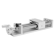 CNC Manual XYZ 3 Axis Sliding Table 8 Stroke Linear Stage SFU1605 Ballscrew Actuator, Aviation Aluminum, Worktable Milling Working Cross Table Bench Workshop Tool TH16-200mm, with Hand Wheel