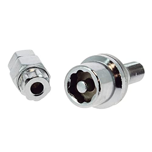 HABILL-AUTO Felgenschloss Blume, flache Sitzfläche, 12 x 1,25 cm, L37, kompatibel mit Originalfelge PSA, Felgenschloss Schlüssel