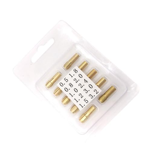 POPETPOP 20 Piezas Pinzas de Latón para Herramienta Rotativa Portabrocas Micro Autoajustable 42 MM Compatible Taladro Eléctrico Mini Taladro y Grabado para Bricolaje y Madera