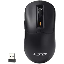 LTC GM024 Tri-Mode Wireless Gaming Mouse, 59g Ultra-Light Ergonomic Gaming Mouse 2.4Ghz/BT/Wired, 6-Level DPI 8000 Max, 1000Hz, 5 Programmable Buttons, Pro Software