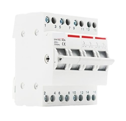 Interrupteur sectionneur manuel inverseur source double alimentation 1P 40A rail DIN