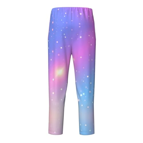 Pajama Pants Pajama Bottoms with Elastic Waistband Sleepwear Lounge PantsStarry Sky Colorful2