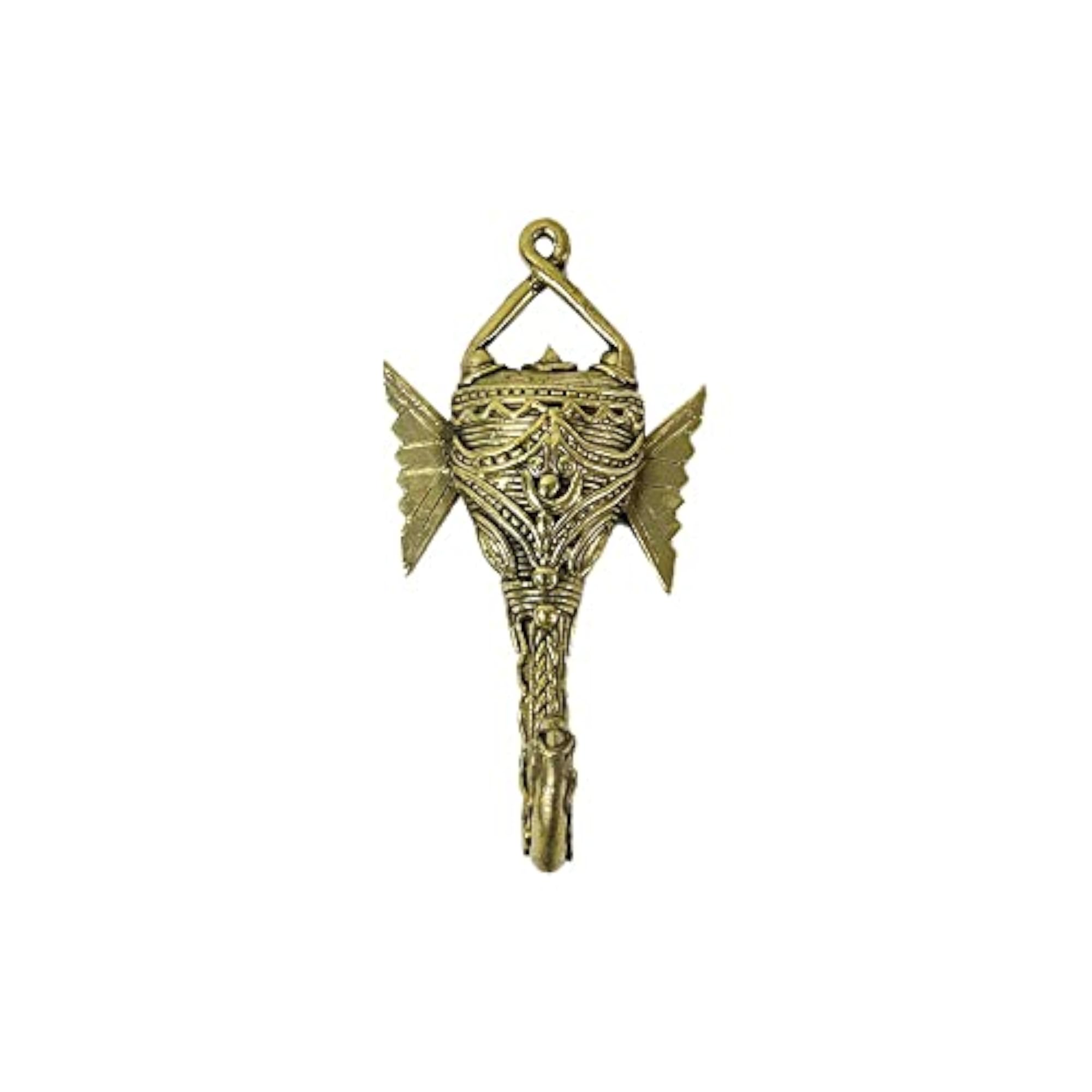 Handmade Antique Look Brass Elephant Head Wall Hanger, Unique Decor