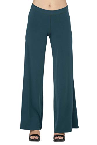 Elastic WB Wide Leg Pants - DEEP Green2